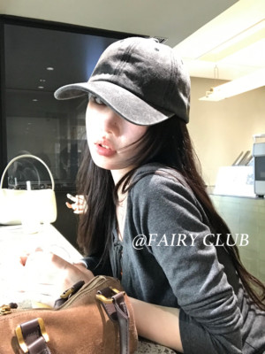 日系复古水洗纯色棒球帽百搭显脸小日常休闲灰色软顶鸭舌帽帽子女