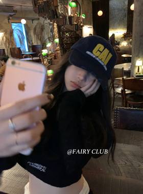 新款美式复古刺绣棒球帽女春夏显脸小街头韩版软顶大头围鸭舌帽潮