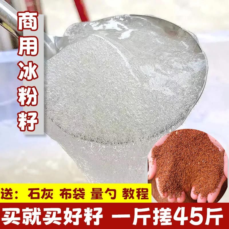冰粉籽四川特产正宗手搓冰粉手工气泡冰粉原料爱玉籽实体商用摆摊