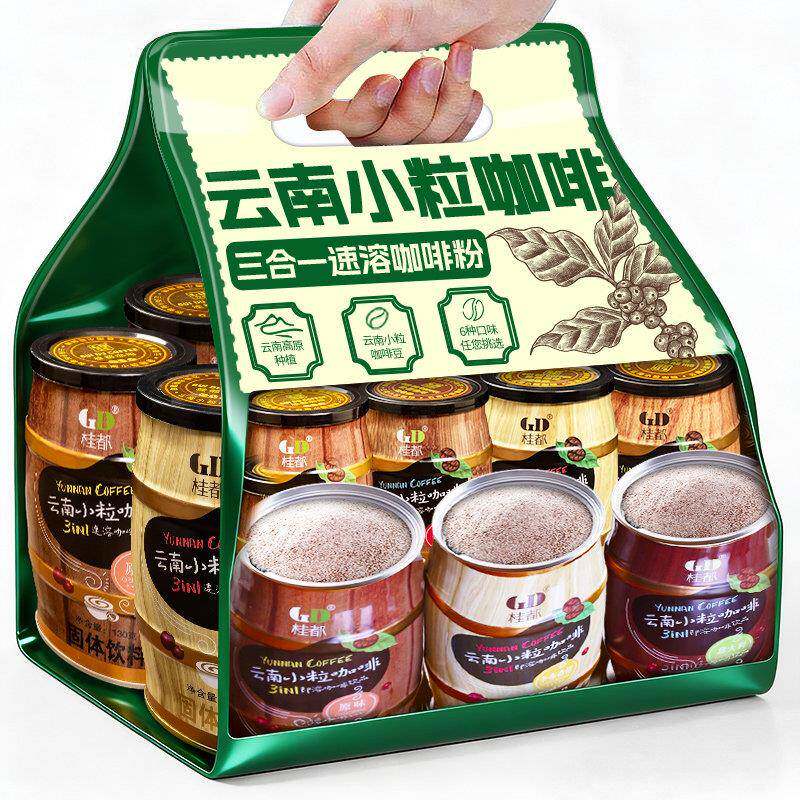 速溶咖啡三合一特浓奶香卡布奇诺摩卡罐装即冲原味学生熬夜咖啡粉