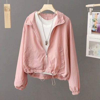 立领夏季防晒衣女2025长袖薄款夹克外套新款透气休闲宽松轻薄户外