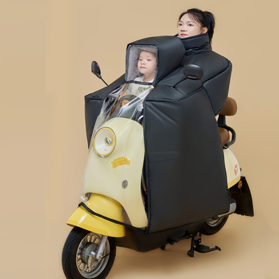 电动车挡风被亲子款冬季加厚加大加长2025新款电瓶车带小孩摩托车