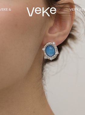 VEKE「海星湖」925银针耳环女法式气质高级感简约SE19272B
