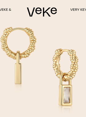 VEKE「缠绕」独特气质耳环锆石高级感小众轻奢复古耳饰女新款
