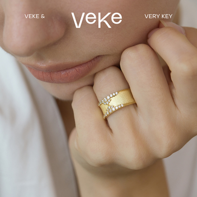 VEKE「星光」复古戒指女高级感指环显手细轻奢SR16095A