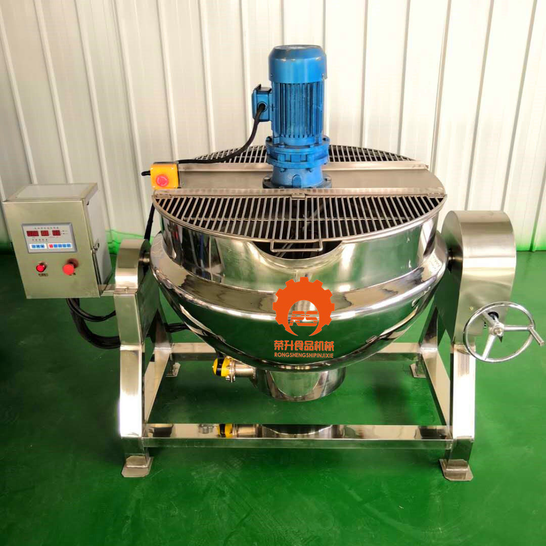 荣升凉粉熬制锅 电加热搅拌夹层锅 自动凉粉机 型号齐全不糊锅