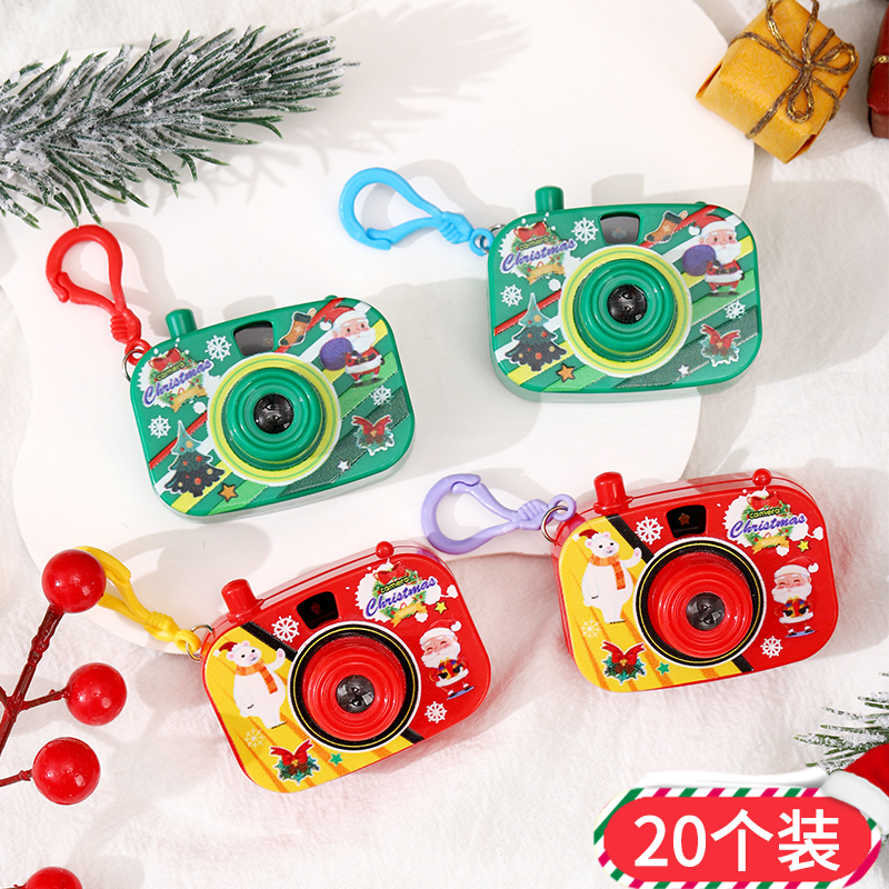 新款圣诞儿童发光投影相机创意趣味迷你儿童玩具圣诞节学生小礼物