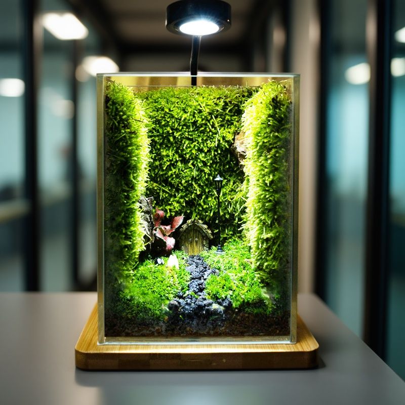 【咕噜精灵】苔藓微景观桌面创意绿植爬宠蟹生态缸雨林造景玻璃瓶