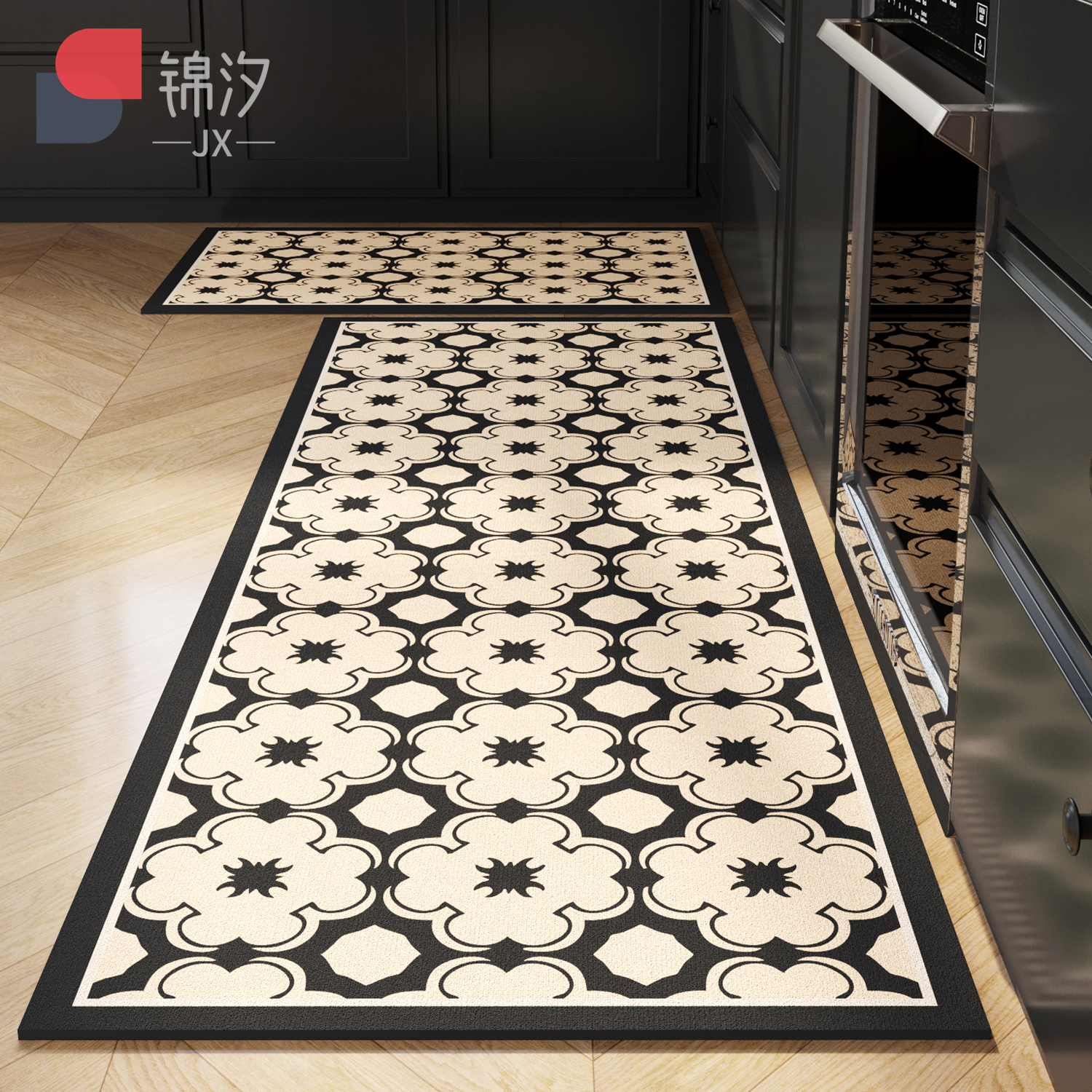 硅藻泥中古厨房地垫防滑耐脏吸水