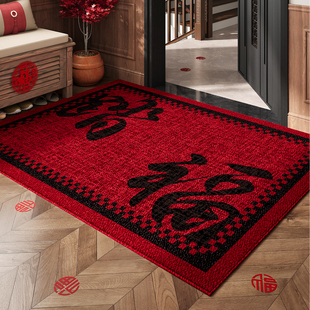 红色入户门地垫2025年新款 门外蹭土门垫耐脏免洗门口脚垫进门地毯