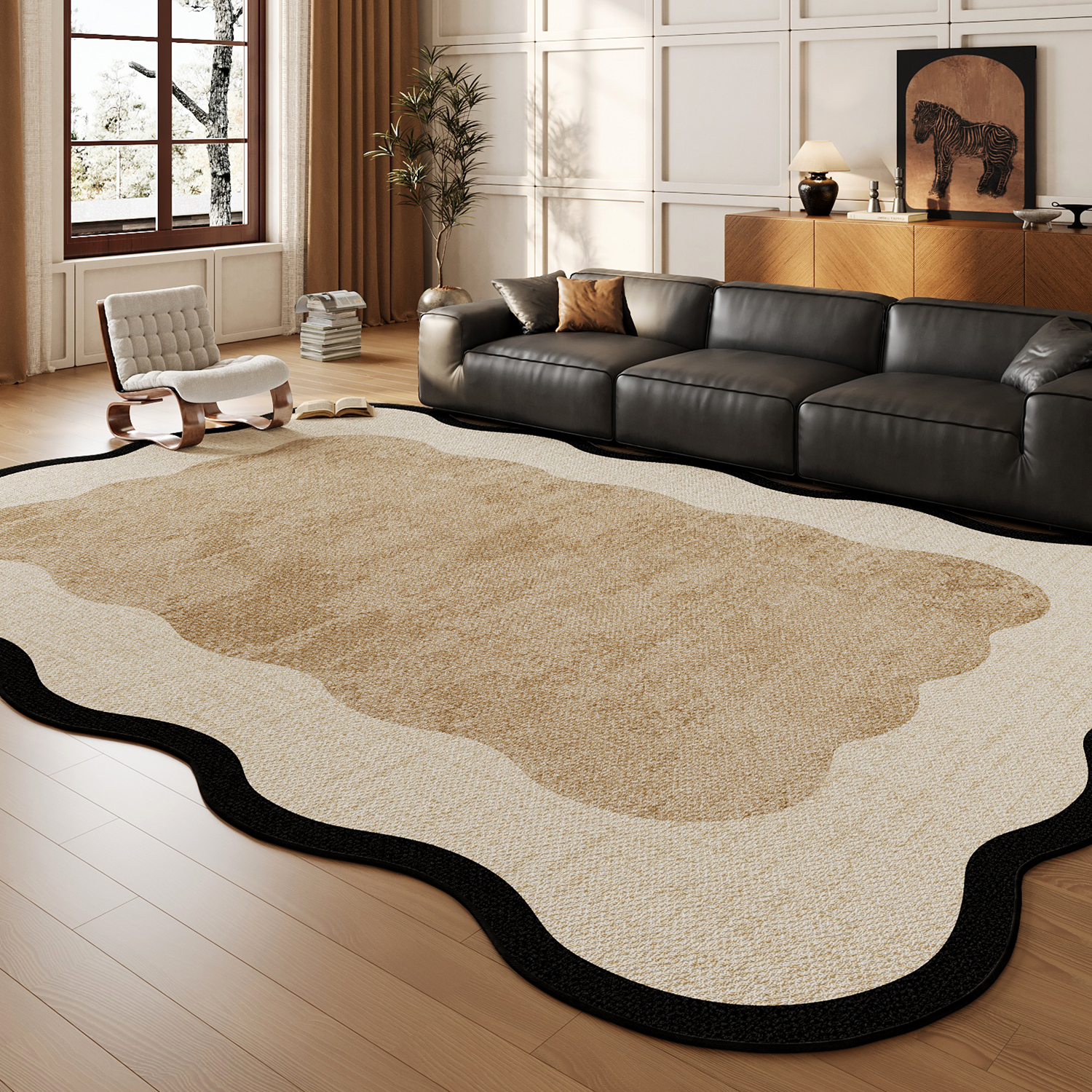 异形客厅地毯复古法式免打理地垫