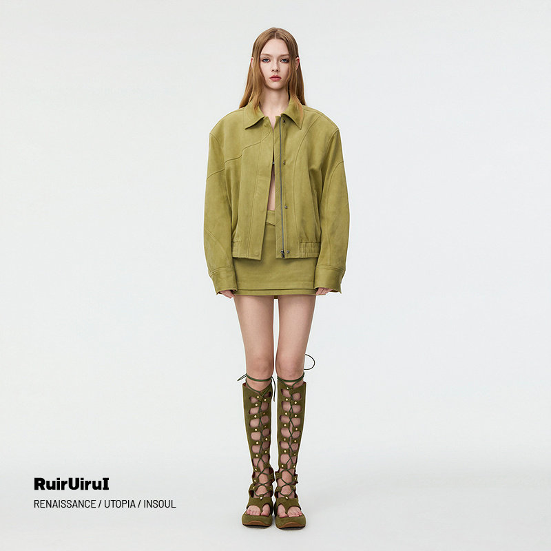 RuirUirul复古夹克外套26年春新品时髦气质女上衣半裙套装,女装/女士精品,短外套,淘宝优惠券,粉丝福利购,淘宝优惠卷