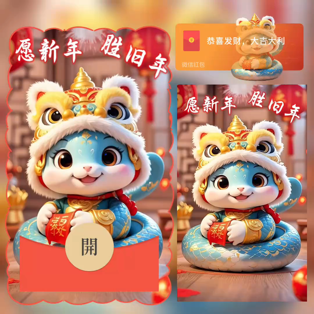 红包封面愿新年胜旧年