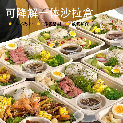 食品级纸浆可降解一次性沙拉盒