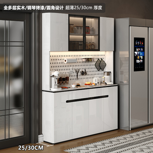 超薄简约高餐边柜一体靠墙小户型窄储物收纳实木烤漆客厅厨房边柜