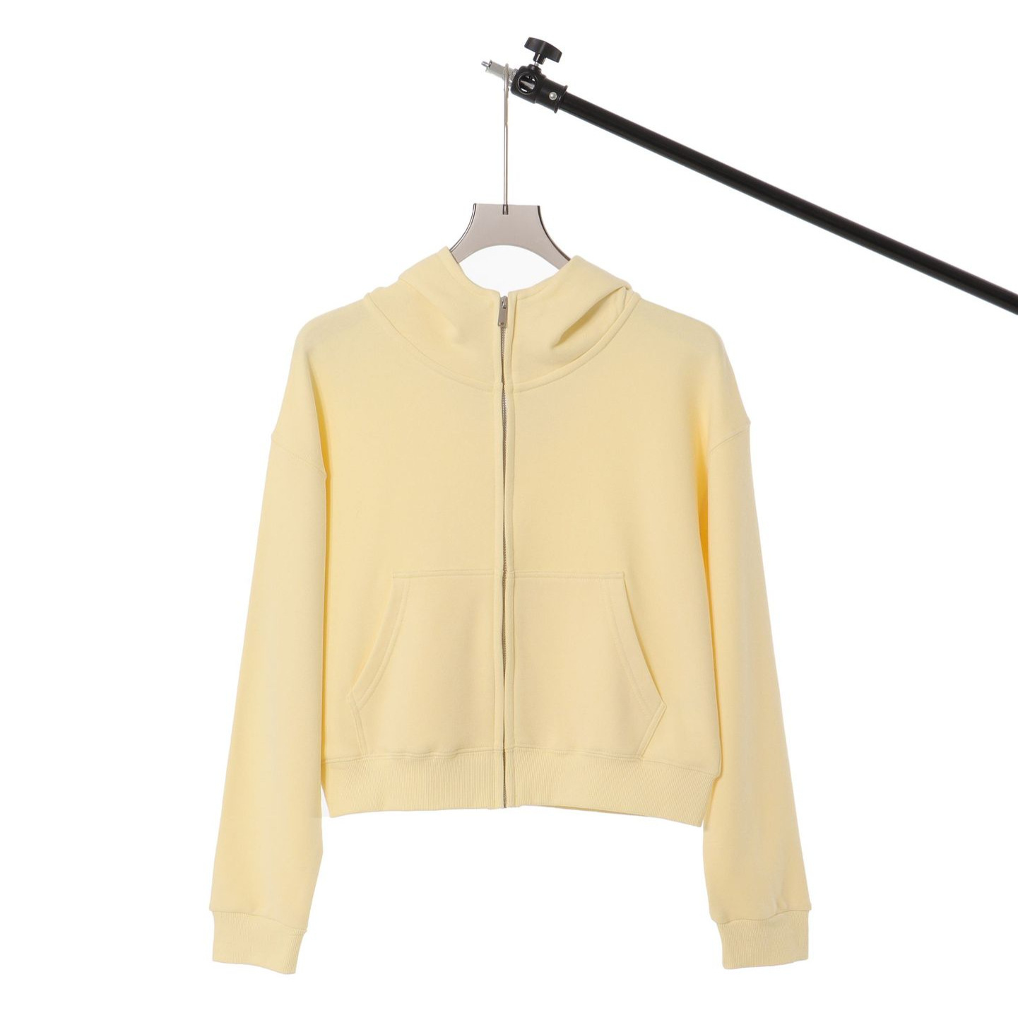 Zipper hooded versatile high neck top拉链连帽百搭高领上衣女