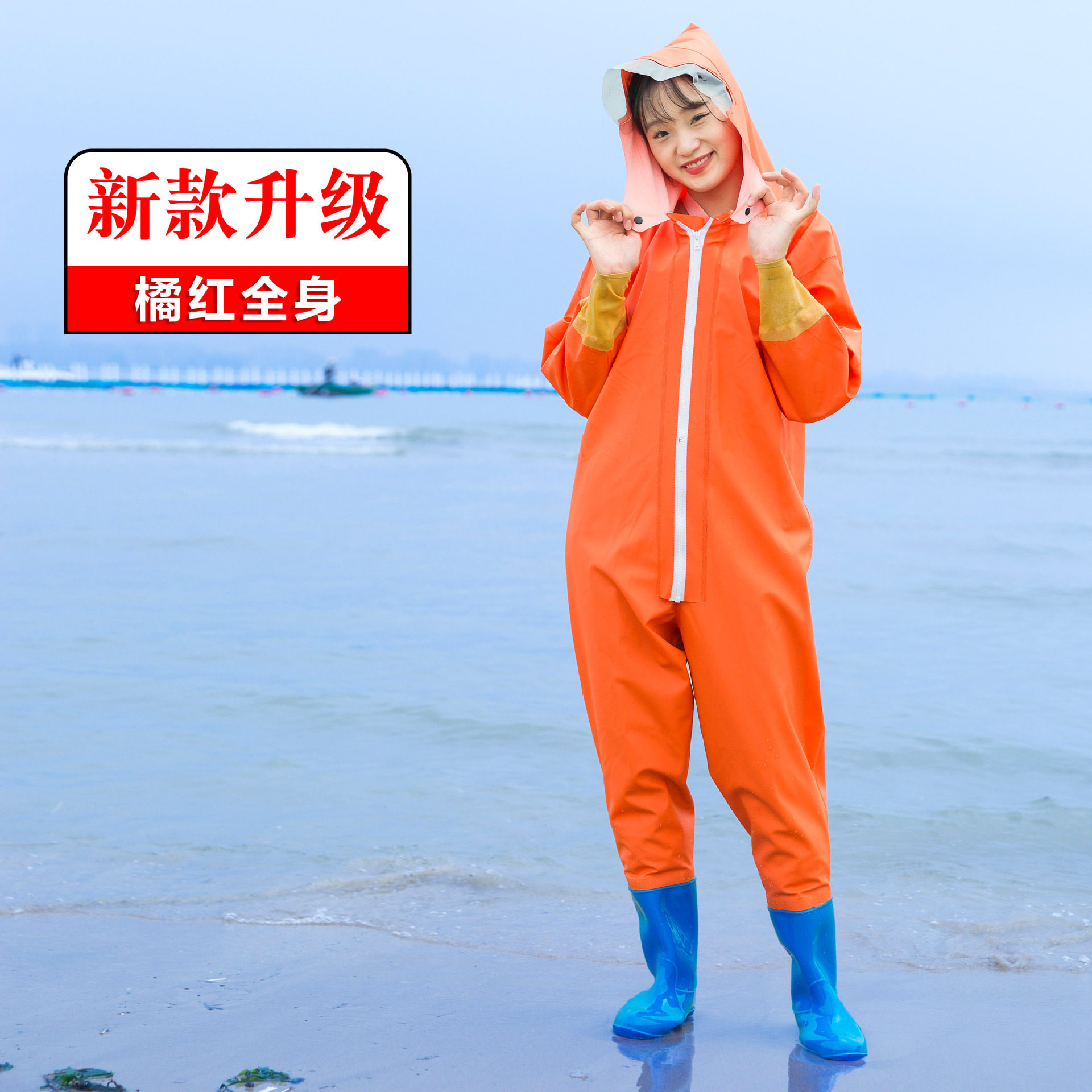 全身防水耐磨下水裤女款装备钓鱼抓捕连体雨服全封闭鱼水下海水鞋,居家日用,下水裤,淘宝优惠券,粉丝福利购,淘宝优惠卷