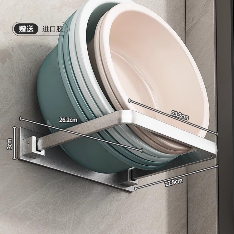 卫生间浴巾置物架吸盘新款挂杆