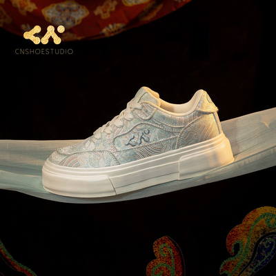 CN板鞋国潮风厚底增高休闲帆布鞋