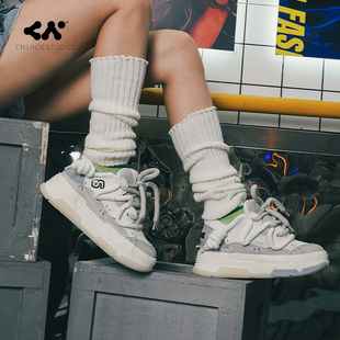 百搭运动休闲板鞋 CN面包鞋 2025新款 ins风男女同款 厚底增高老爹鞋