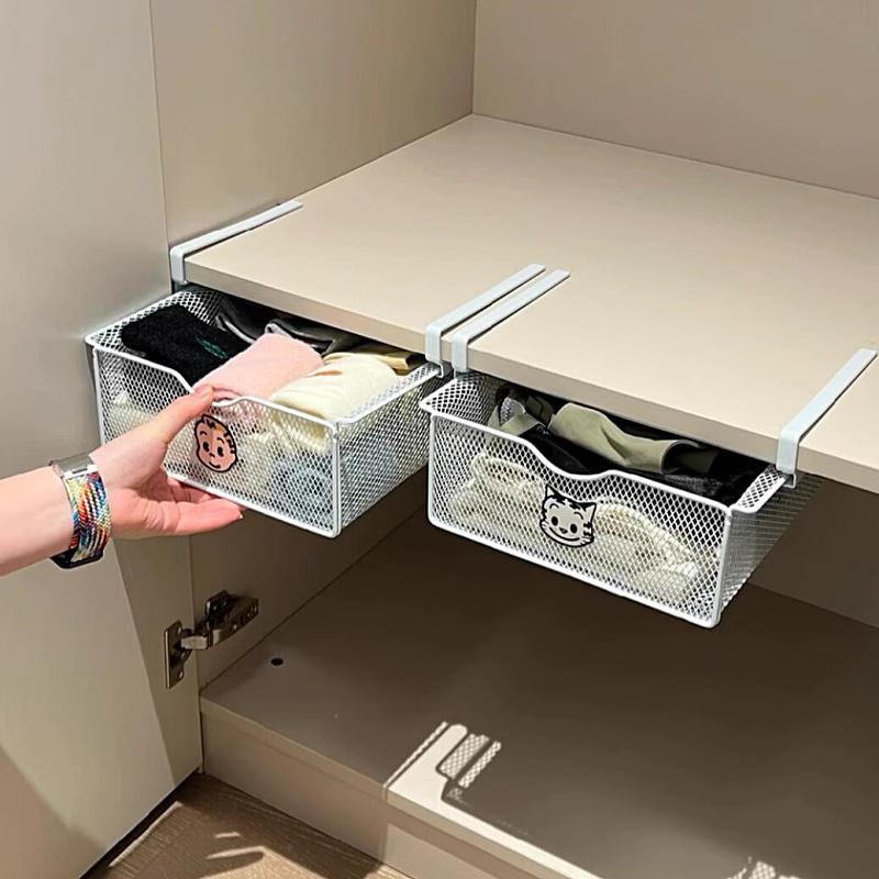 下拉式抽屉收纳盒卧室衣柜袜子