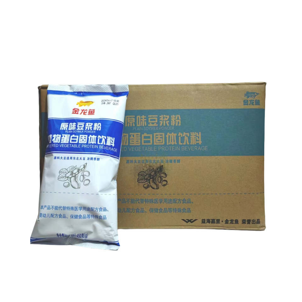 金龙鱼豆浆粉 餐饮速溶豆浆粉原味甜味商用冲饮营养早餐450g*20袋