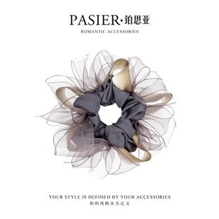 铂思亚许我耀眼 慵懒风优雅日常蝴蝶结发圈FB2567 许妍同款