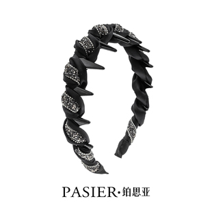 铂思亚赫本王妃发箍女优雅麻花辫齿梳压发头箍气质百搭发捆头饰