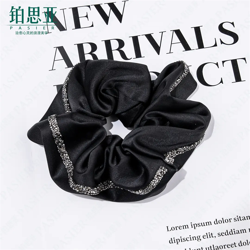 铂思亚星环 时尚减龄简约轻奢丸子头全扎大肠发圈FB083黑