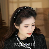 铂思亚幻夜发箍女秋冬新款 波浪压发头箍法式 轻奢高颅顶发捆头饰