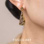 铂思亚时尚 轻奢环形耳环女新款 小众设计耳坠简约气质耳钉耳饰品