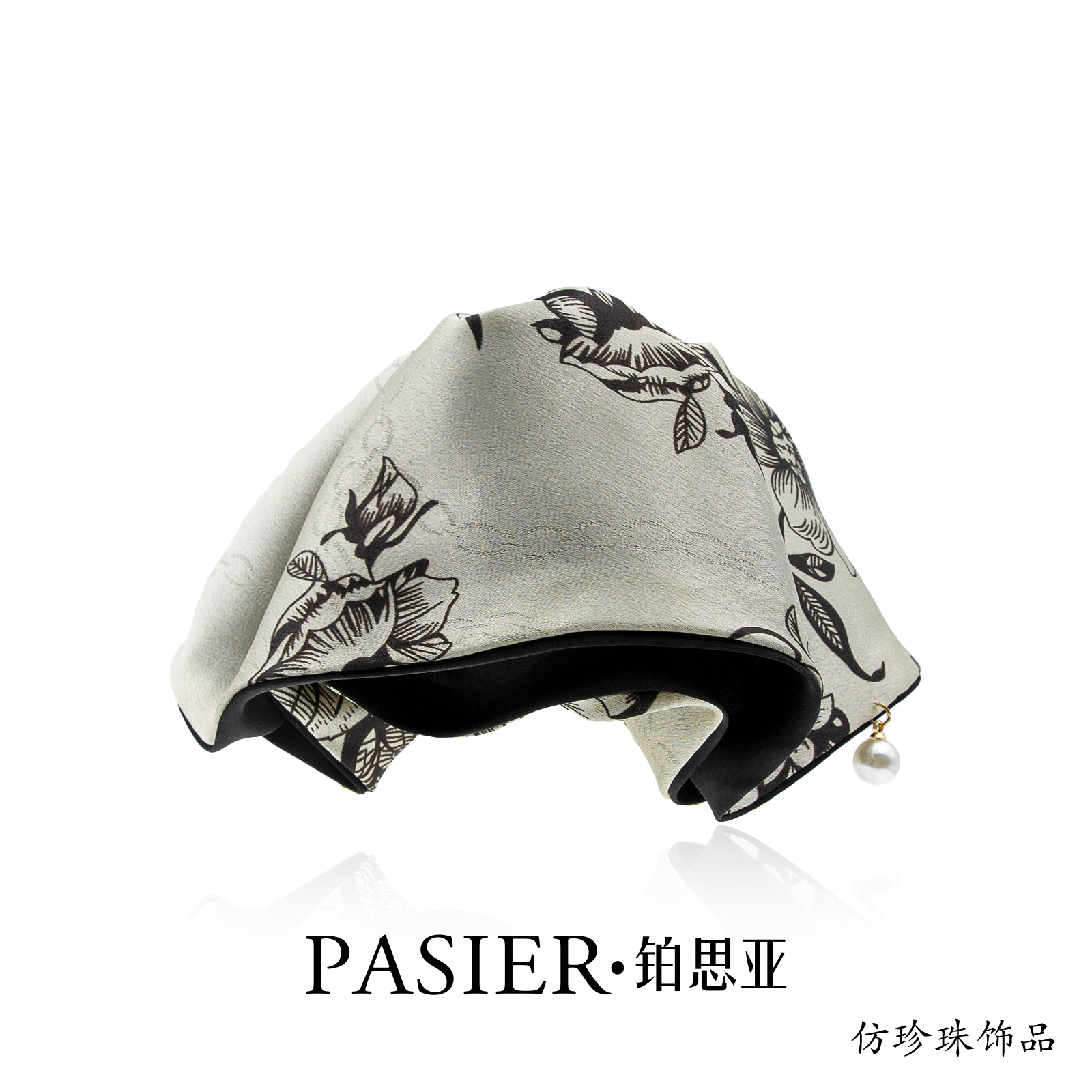 铂思亚 水墨画 韩版新款高级感水墨画百搭马尾夹CC415