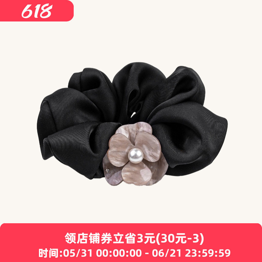 铂思亚 柔雾玫瑰系列醋酸双色发圈 气质百搭温柔典雅 DR0038