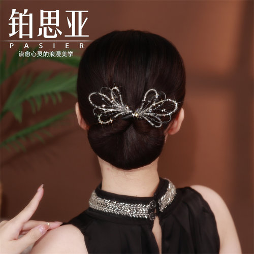 铂思亚爱心珠珠盘发器女