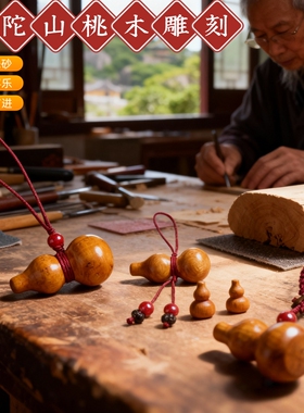 普陀桃木葫芦挂件吊坠