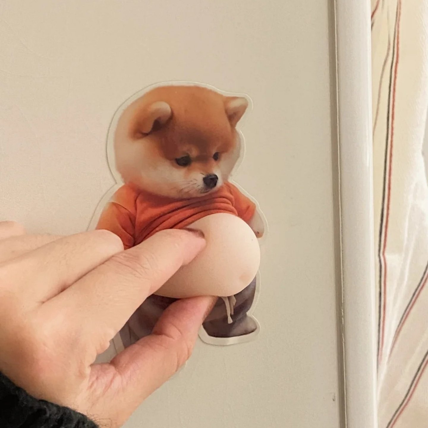 可爱小狗人大肚皮捏捏乐冰箱贴创意解压玩具小胖柴犬汽车防撞贴纸,家居饰品,冰箱贴,淘宝优惠券,粉丝福利购,淘宝优惠卷