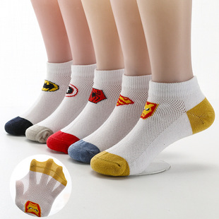 绍兴童袜浙江诸暨褚暨袜子足迹夏季薄款棉袜男童短袜网眼辽阳义乌