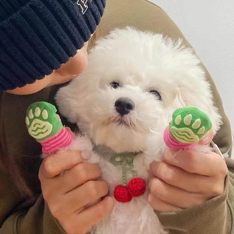 猫咪狗狗袜子脚套不掉防抓防脏爪袜子