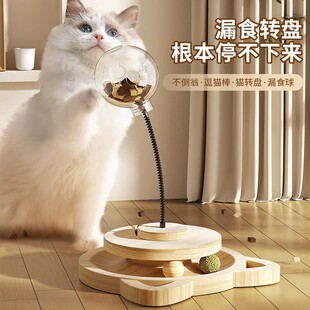 猫咪玩具自嗨解闷逗猫棒猫猫冻干漏食球小猫零食转盘宠物益智用品