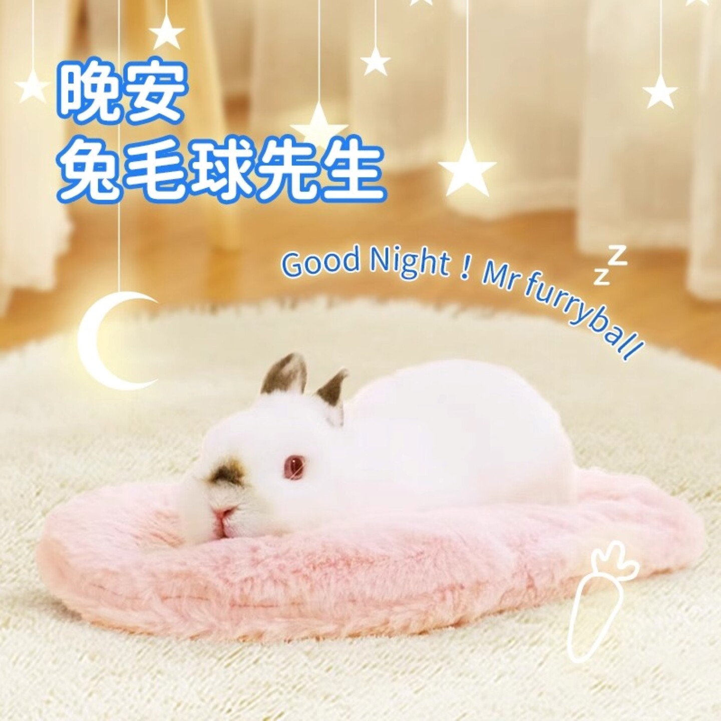 兔子窝趴趴垫保暖棉垫加厚冬天防寒御寒龙猫豚鼠专用兔兔毛毯睡垫