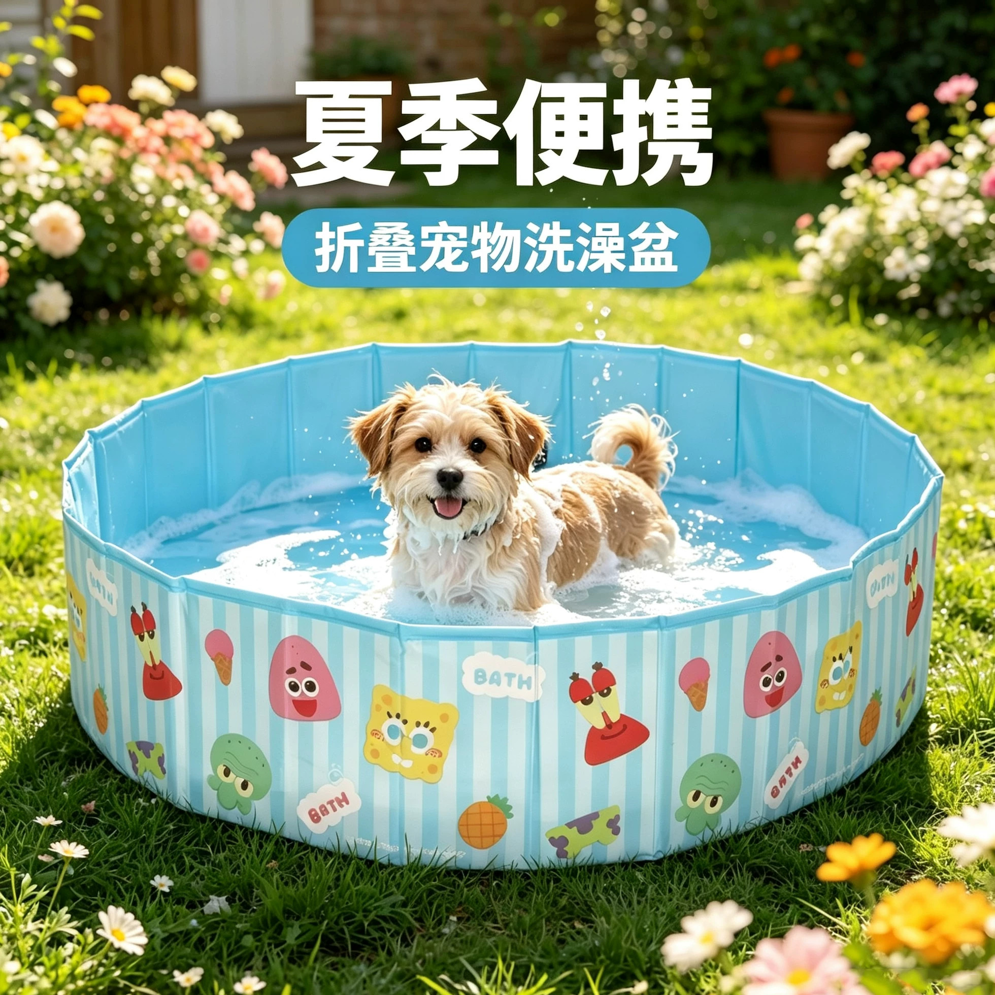可折叠宠物猫狗洗澡盆大小型犬通用浴缸泳池家用便携沐浴专用浴盆