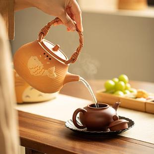 蕴华堂围炉煮茶龙猫电陶炉家用智能静音煮茶器陶瓷煮茶壶茶道零配