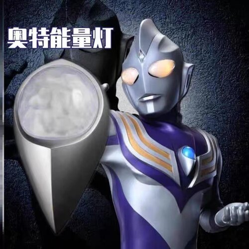 迪迦胸灯计时器能量灯5D可发光发声按键红蓝灯切换抖音同款