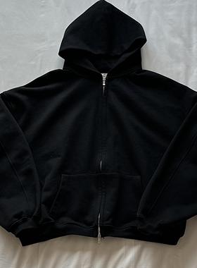 「initiale」高级感宽松廓形剪裁Excella双头拉链卫衣