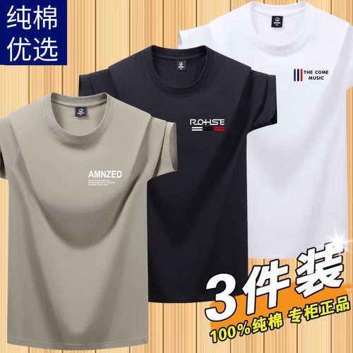 广州十三行男装广东13行纯棉短袖T恤夏季新款百搭虎门杭州四季青