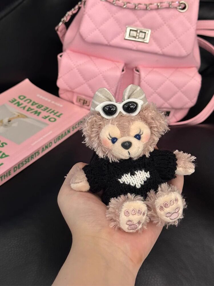 DAFFY BEAR 귀여운 가방 펜던트 인형 소녀 인형 자동차 키 체인 하이 엔드 플러시 장난감 악세사리