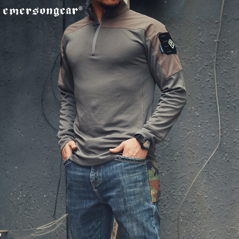 Emersongear爱默生蛙人服蓝标户外体能透气战术长袖蛙服速干t恤男