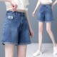 女夏季 2025新款 高腰宽松显瘦A字5分直筒裤 复古牛仔短裤 休闲五分裤