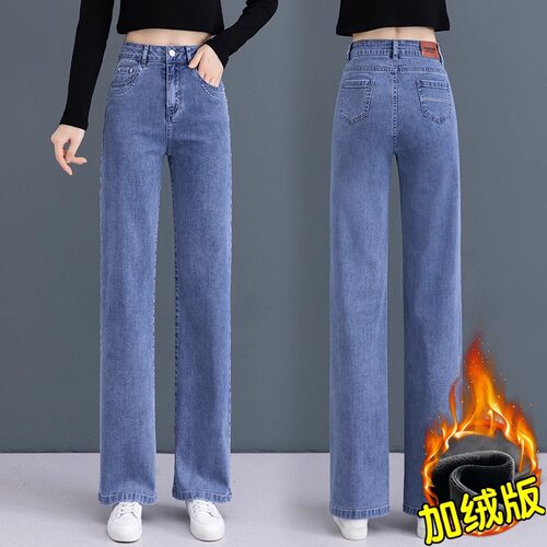 今年流行新塘牛仔裤女2025新款裤子爆款直筒阔腿梧桐裤广州十三行