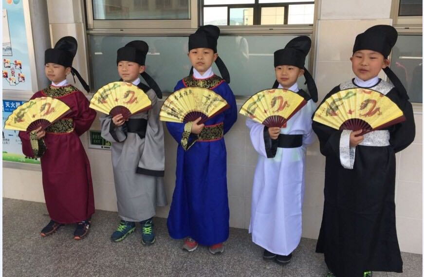 幼儿童古装汉服男童唐朝唐代古代县令官员大臣王维杜甫表演出服装-封面